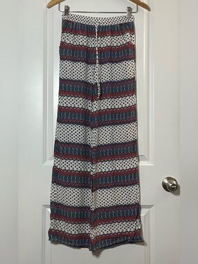 American Eagle Boho Wide Leg Pants XXS Elastic Waist Palazzo Festival